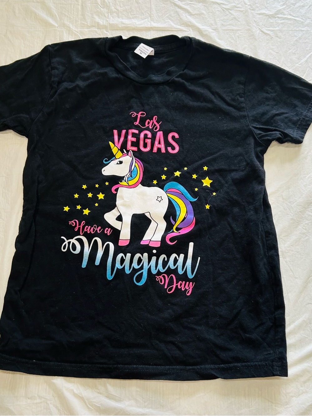 Kids Black 'Las Vegas Have a Magical Day' Unicorn Graphic Tee